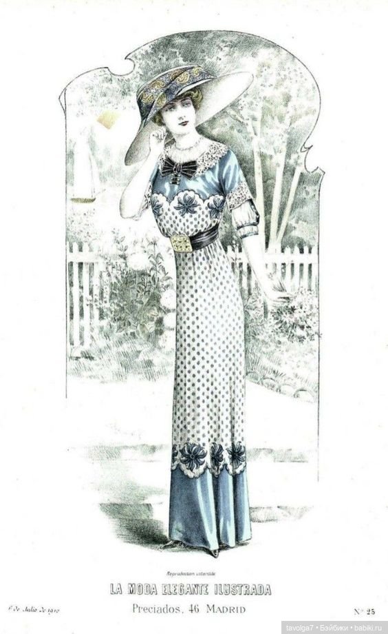 Модные гравюры 1910х с элементами интерьеров (фото 8)