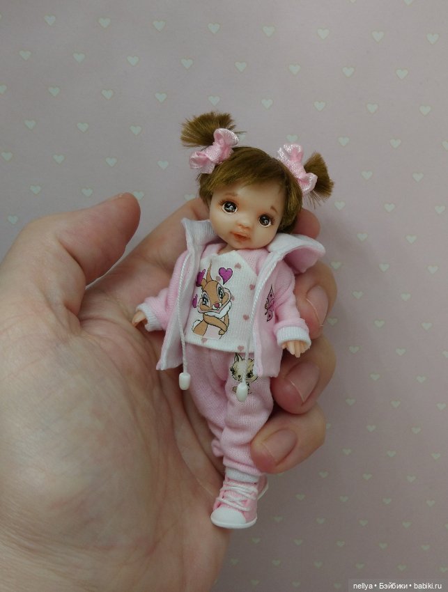 Кнопочка. Ростик 10 см — Лепка авторских кукол: полимерная глина (фото 3)