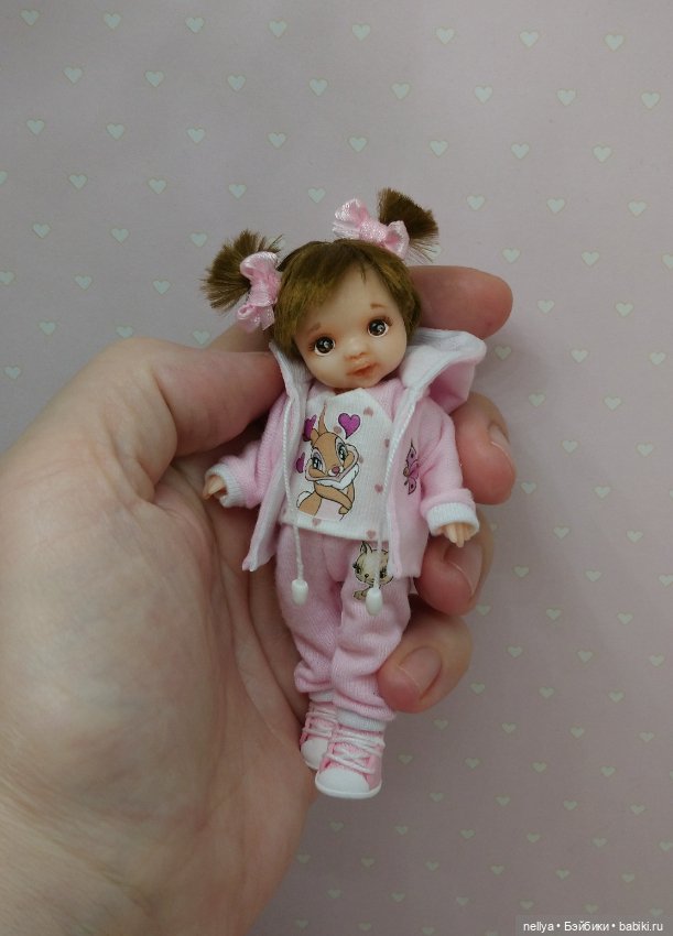 Кнопочка. Ростик 10 см — Лепка авторских кукол: полимерная глина