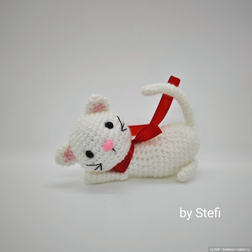 Покажу котика Плюс делюсь описанием вязания