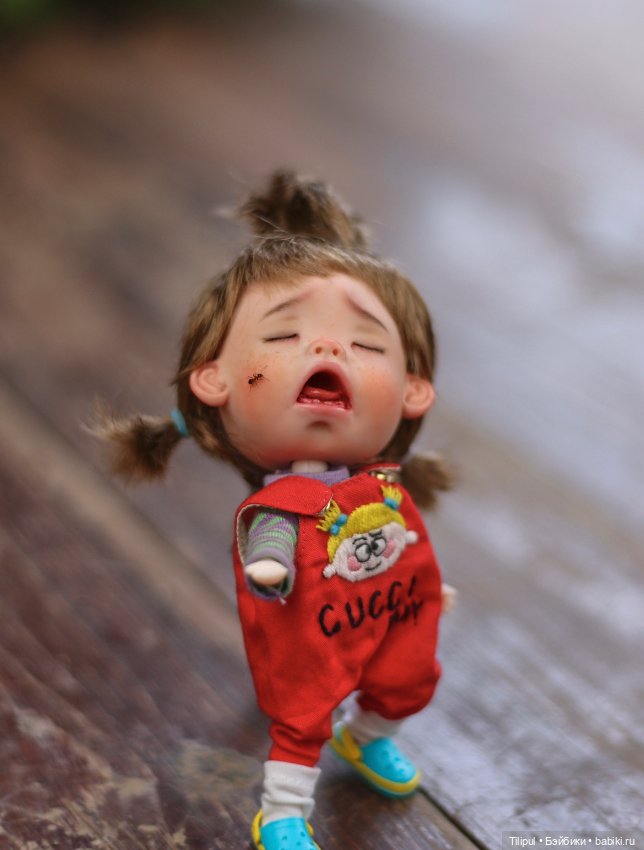 Недовольный ребенок 😫🙈 — Авторские миниатюрные куклы: лепка (фото 10)