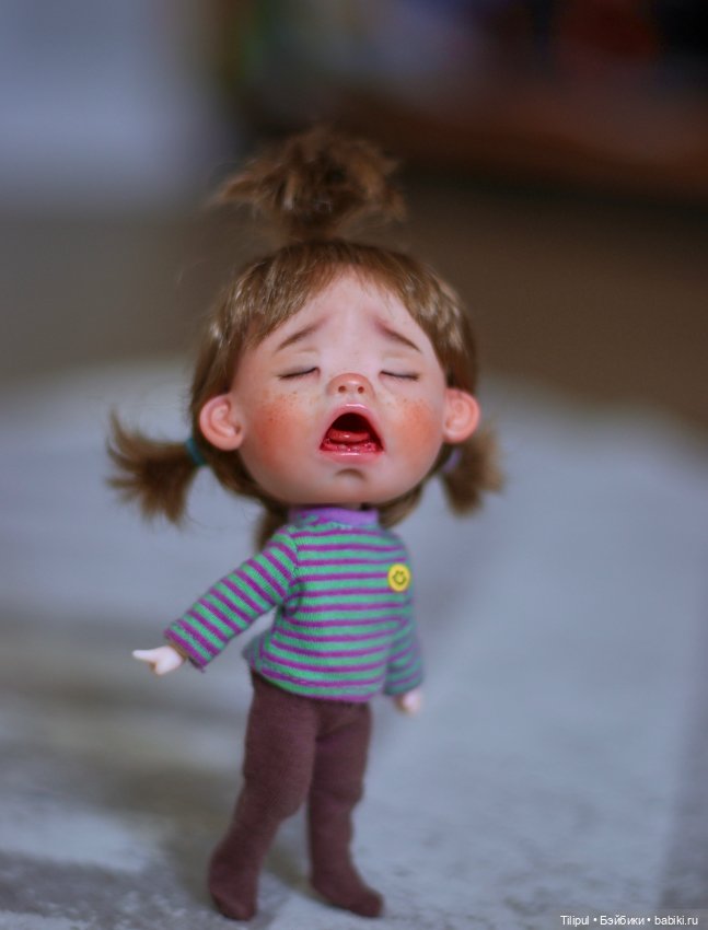 Недовольный ребенок 😫🙈 — Авторские миниатюрные куклы: лепка (фото 3)