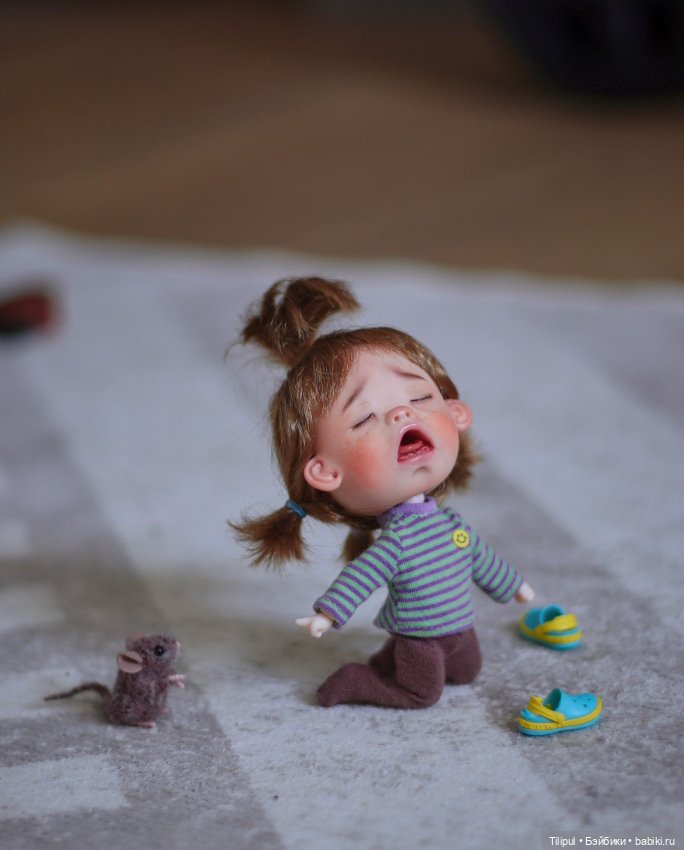 Недовольный ребенок 😫🙈 — Авторские миниатюрные куклы: лепка