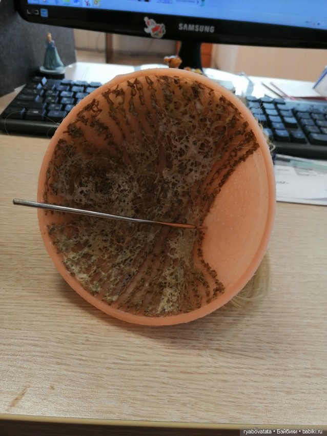 Прическа для Маринки — Ремонт кукол СССР и ГДР (немок): чернота (фото 4)