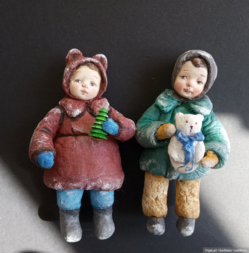 Новые игрушки — Ватные игрушки на елку: ретро (фото 2)