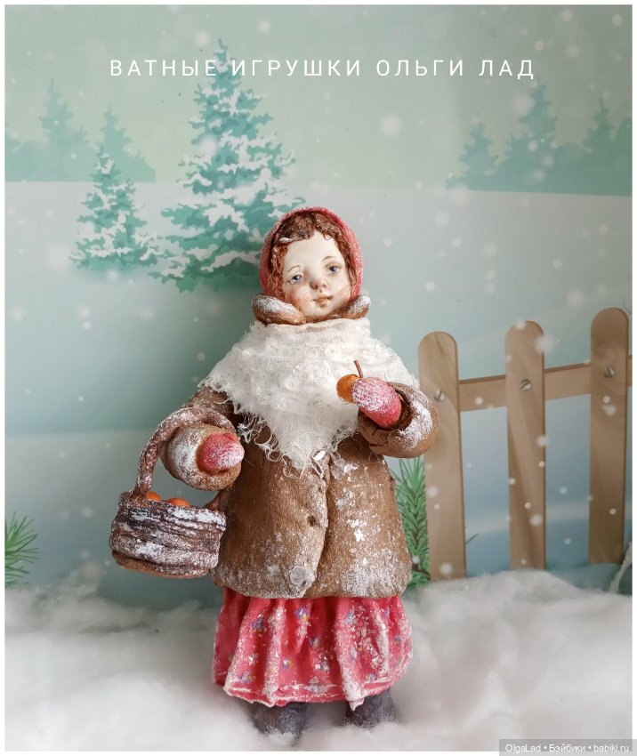 Новые игрушки — Ватные игрушки на елку: ретро (фото 5)