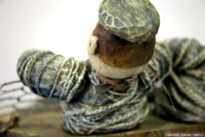 "Рыбаки с сетью" на выставке "Куклы с характером. Четвертая высота"