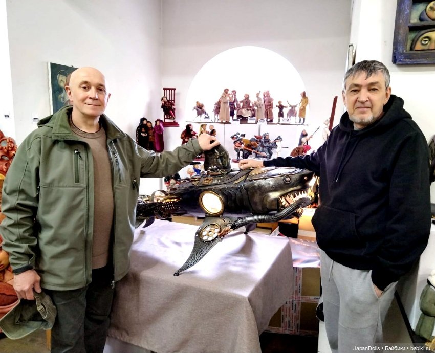 Акула из серии "Подводные силы стимпанк-России" на выставке "Куклы с характером. Четвертая высота" (фото 3)