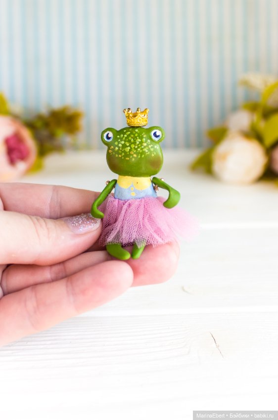 Новая лягушечка — Авторские миниатюрные куклы: лепка