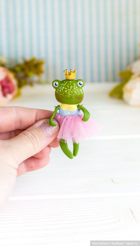 Новая лягушечка — Авторские миниатюрные куклы: лепка