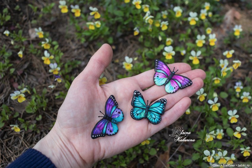 Броши бабочки — Авторские украшения и аксессуары для кукол: фото (фото 2)