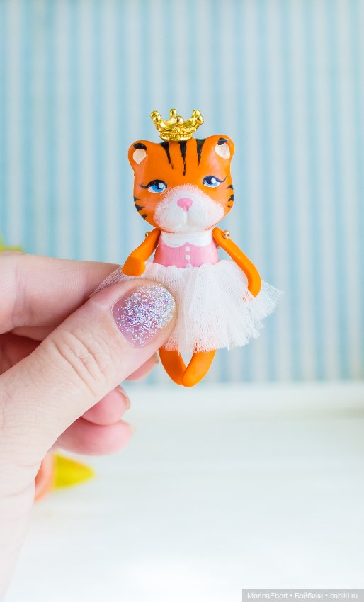 Тигренок Кэтрин — Авторские миниатюрные куклы: лепка (фото 7)
