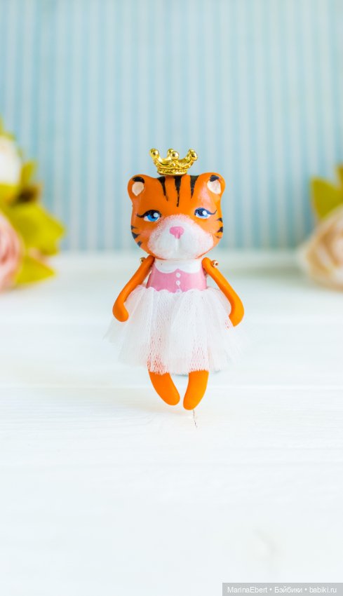 Тигренок Кэтрин — Авторские миниатюрные куклы: лепка (фото 8)