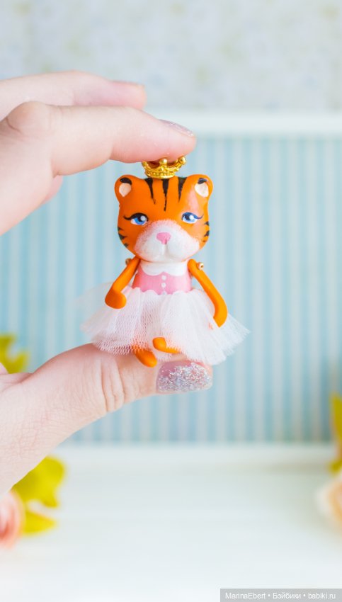 Тигренок Кэтрин — Авторские миниатюрные куклы: лепка (фото 2)
