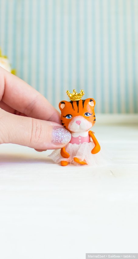 Тигренок Кэтрин — Авторские миниатюрные куклы: лепка (фото 4)