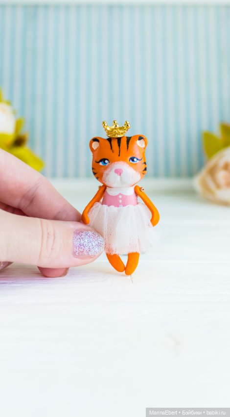 Тигренок Кэтрин — Авторские миниатюрные куклы: лепка (фото 5)
