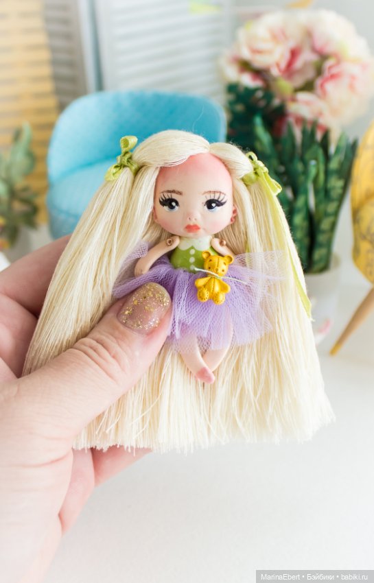 Кнопочка Лили — Авторские миниатюрные куклы: лепка