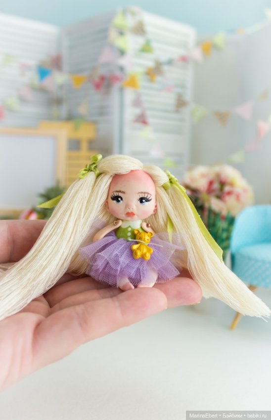 Кнопочка Лили — Авторские миниатюрные куклы: лепка (фото 3)