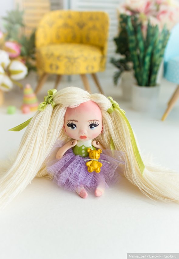 Кнопочка Лили — Авторские миниатюрные куклы: лепка (фото 9)