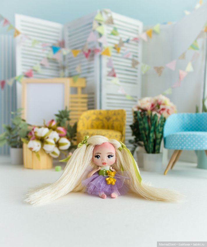 Кнопочка Лили — Авторские миниатюрные куклы: лепка (фото 8)