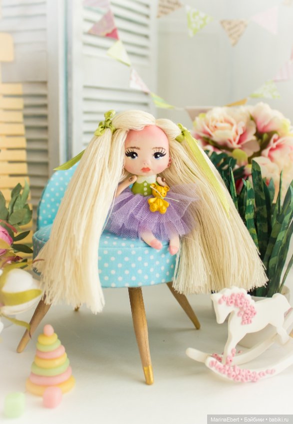 Кнопочка Лили — Авторские миниатюрные куклы: лепка (фото 5)