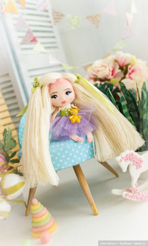 Кнопочка Лили — Авторские миниатюрные куклы: лепка (фото 6)