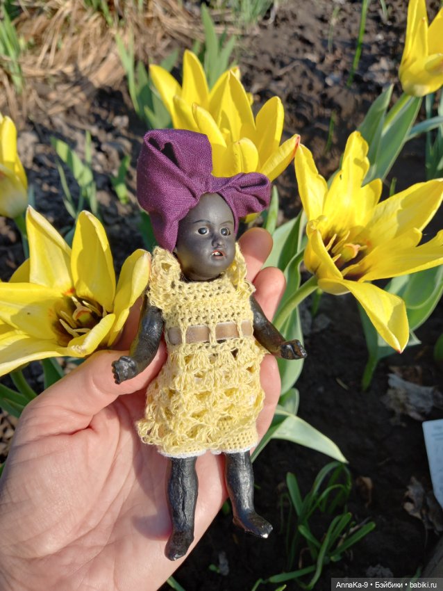Тюлип в тюльпанах — Антикварные куклы Mignonette (Миньонетта): карманные (фото 6)