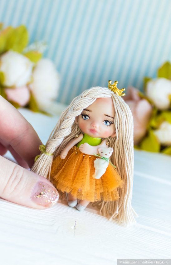 Маленькая куколка Линда — Авторские миниатюрные куклы: лепка (фото 2)