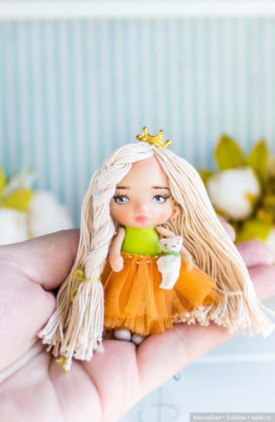 Маленькая куколка Линда — Авторские миниатюрные куклы: лепка (фото 7)