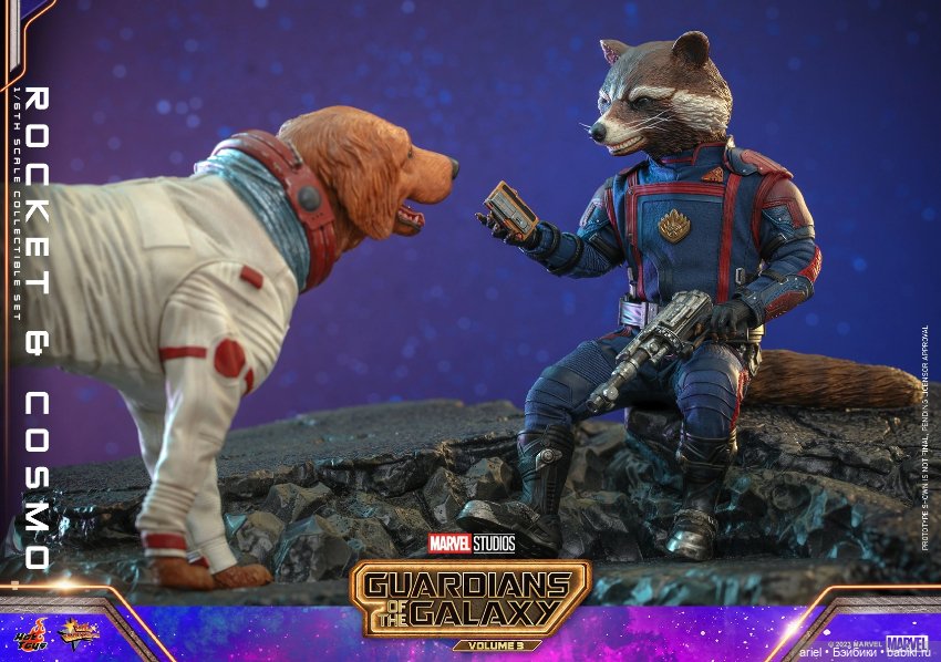 Hot Toys анонсировали сет фигурок Ракеты и Космо по мотивам фильма «Стражи Галактики. Часть 3» (фото 4)