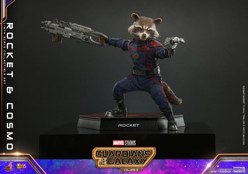 Hot Toys анонсировали сет фигурок Ракеты и Космо по мотивам фильма «Стражи Галактики. Часть 3» (фото 9)