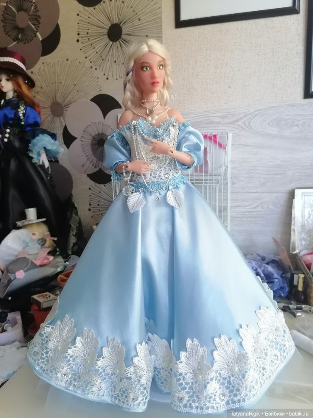 Нежный голубой — Одежда и обувь для кукол своими руками: фото (фото 10)