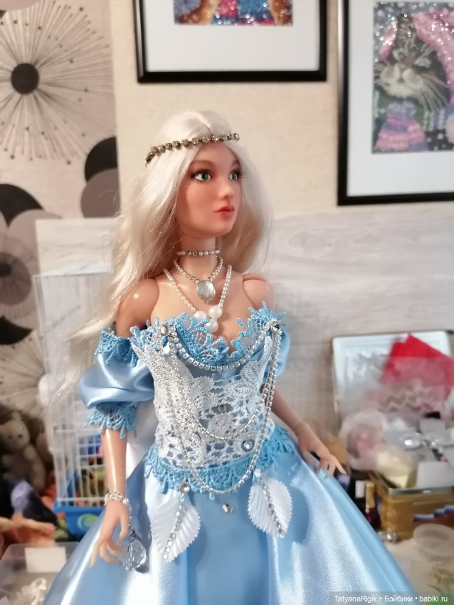 Нежный голубой — Одежда и обувь для кукол своими руками: фото