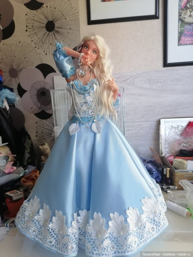 Нежный голубой — Одежда и обувь для кукол своими руками: фото