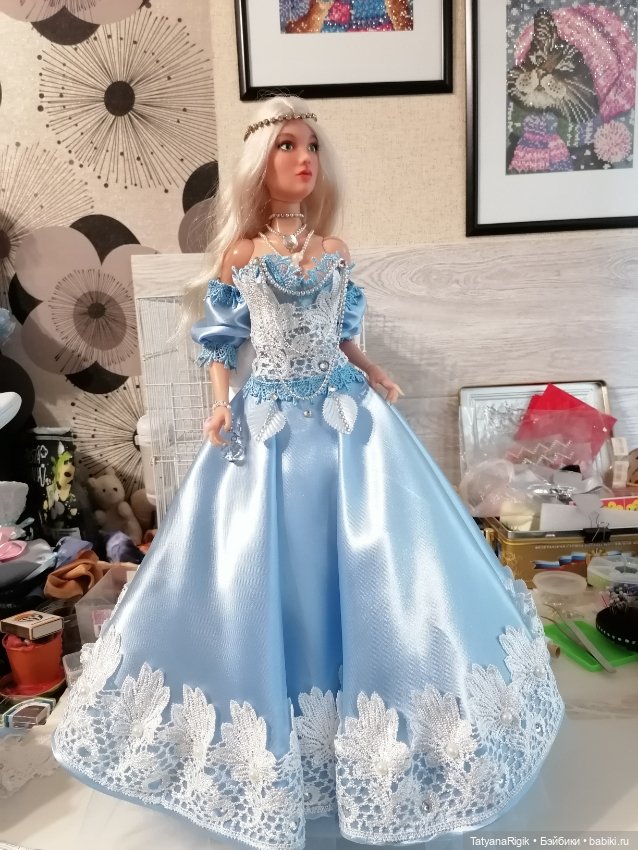 Нежный голубой — Одежда и обувь для кукол своими руками: фото