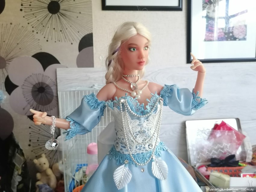 Нежный голубой — Одежда и обувь для кукол своими руками: фото (фото 9)