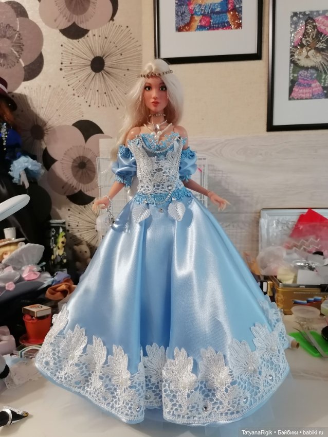 Нежный голубой — Одежда и обувь для кукол своими руками: фото