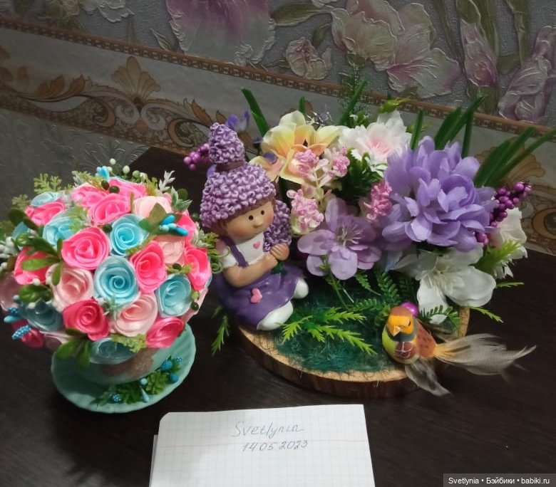 Композиции из роз — Авторские игрушки из разных материалов: синельная проволока