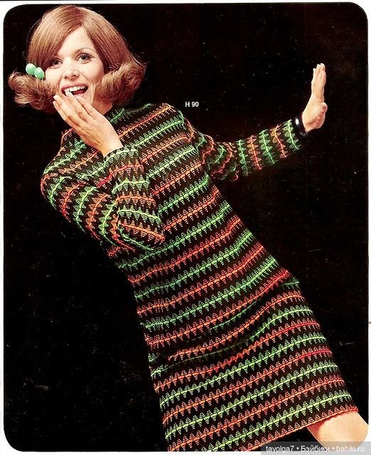 Динамичный трикотаж в моде 1960х (фото 6)
