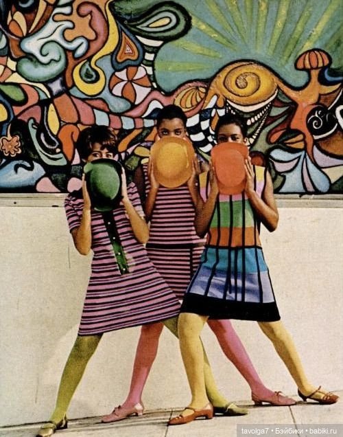 Динамичный трикотаж в моде 1960х (фото 8)