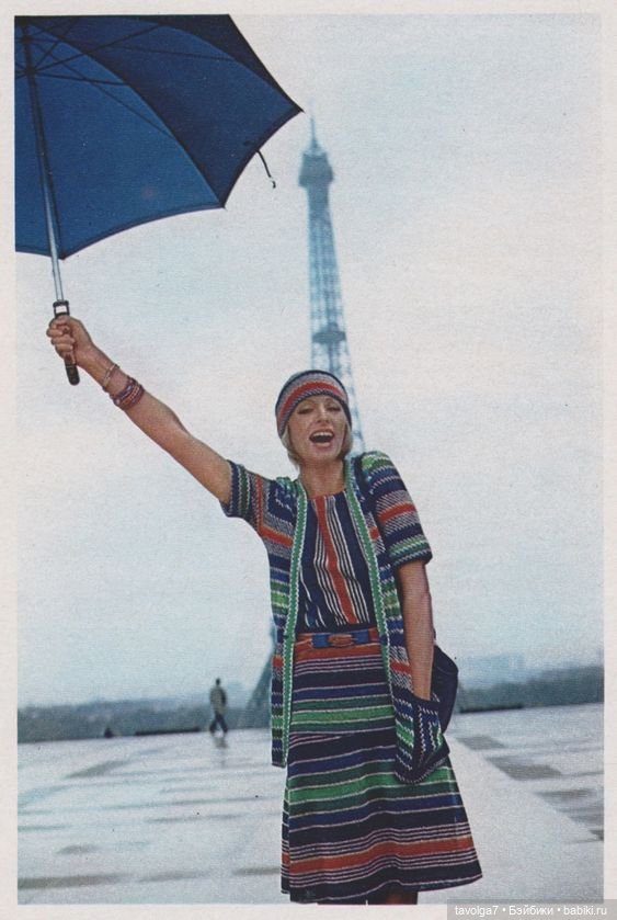 Динамичный трикотаж в моде 1960х