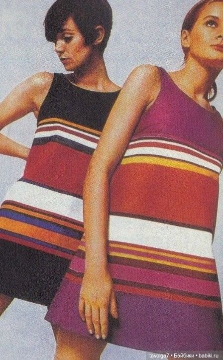 Динамичный трикотаж в моде 1960х
