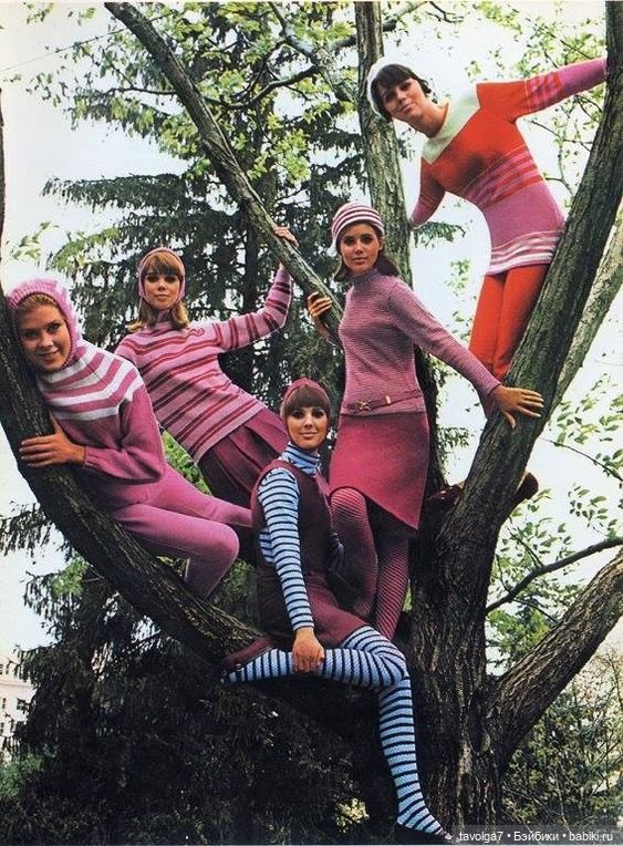 Динамичный трикотаж в моде 1960х (фото 7)