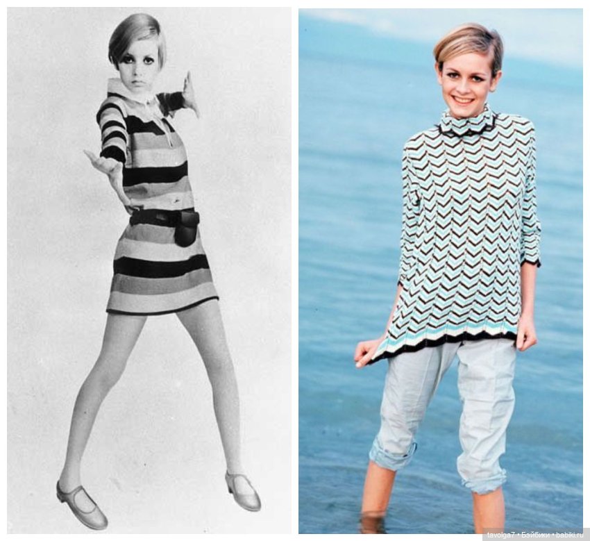 Динамичный трикотаж в моде 1960х
