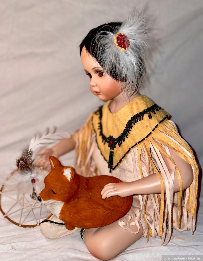 Редкая девочка с ручной лисой из племени индейцев от Jane Zidjunas (фото 7)