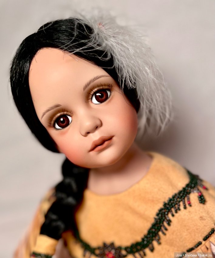 Редкая девочка с ручной лисой из племени индейцев от Jane Zidjunas