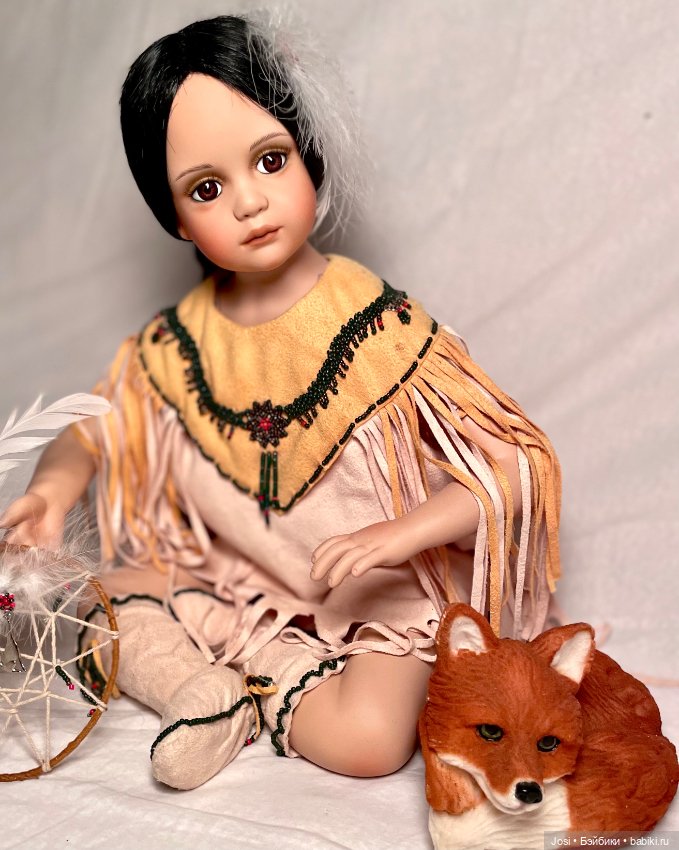 Редкая девочка с ручной лисой из племени индейцев от Jane Zidjunas (фото 2)