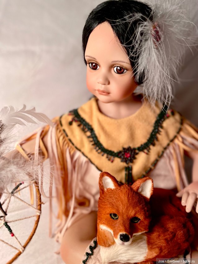 Редкая девочка с ручной лисой из племени индейцев от Jane Zidjunas (фото 5)