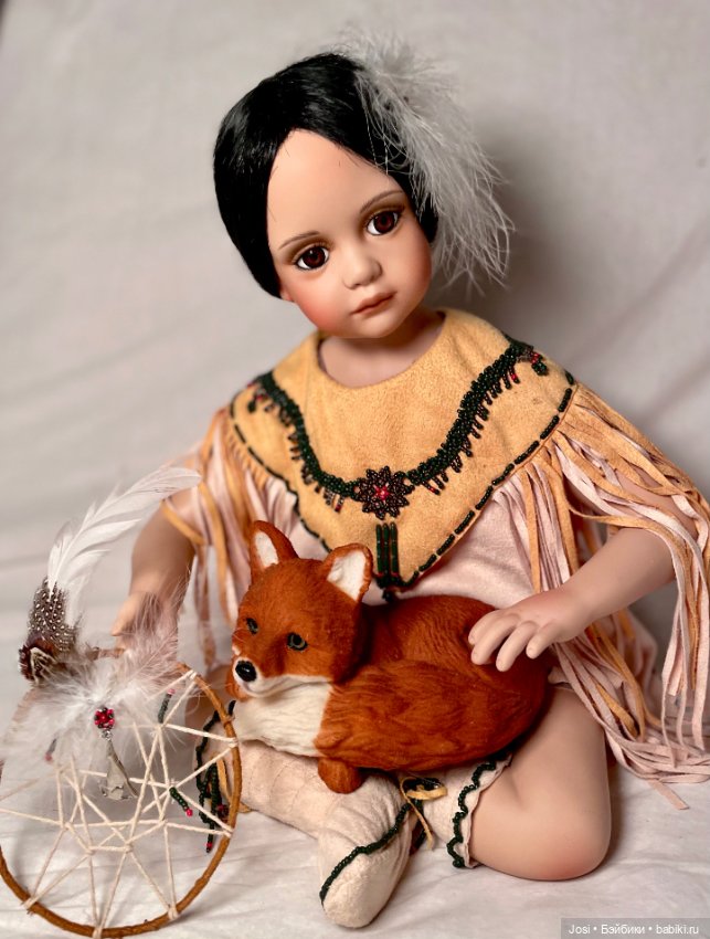 Редкая девочка с ручной лисой из племени индейцев от Jane Zidjunas (фото 4)