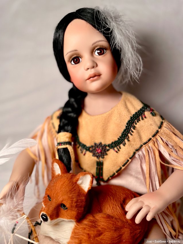 Редкая девочка с ручной лисой из племени индейцев от Jane Zidjunas (фото 3)